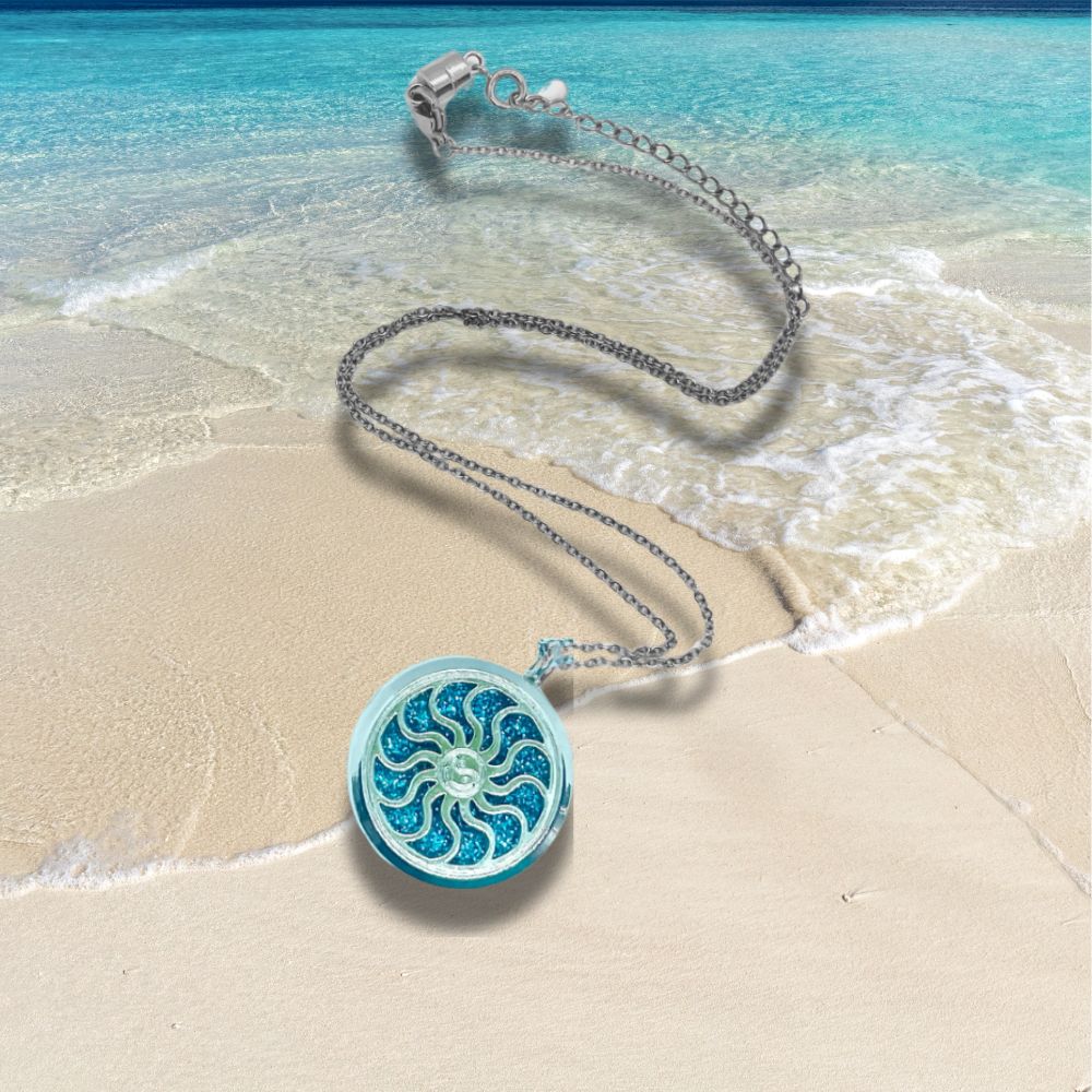 Aromatherapy_necklace_wave design_ocean_background_shadow