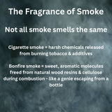 Bonfire Beach perfume spray fragrance of smoke from bonfire is sweet aromatic freed from natural wood during combustion