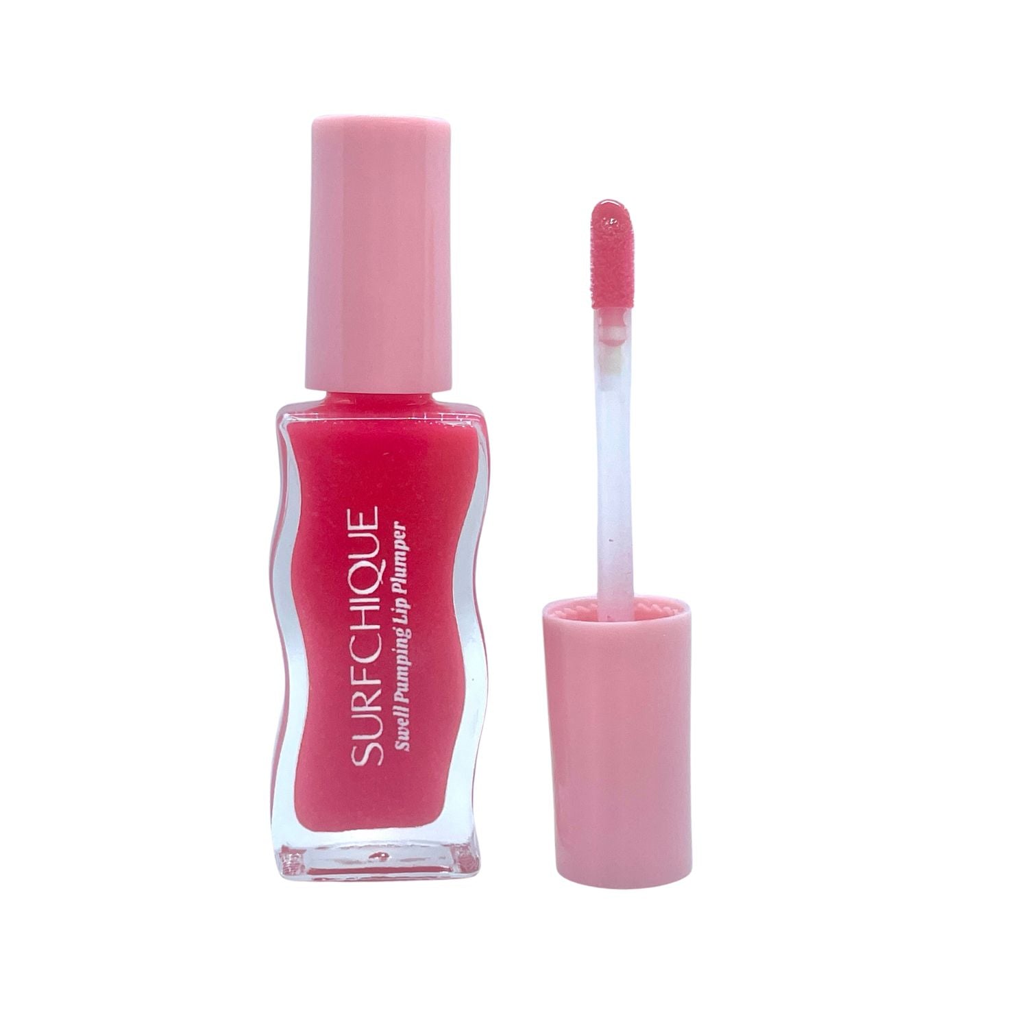 Swell Pumping lip plumper with brush pink waves