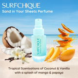 Sand in Your Sheets perfume spray with coconut and vanilla and a splash of papaya