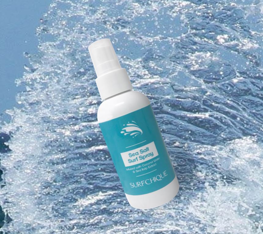 SURFCHIQUE Sea Salt Surf Spray with Coconut Water for Beachy Waves & Texture (4 oz)