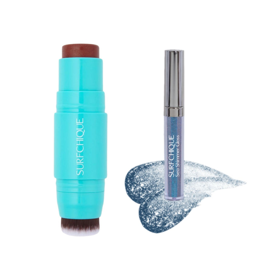 Sea Shimmer Pearl Lip Gloss Ocean Blue Crush 