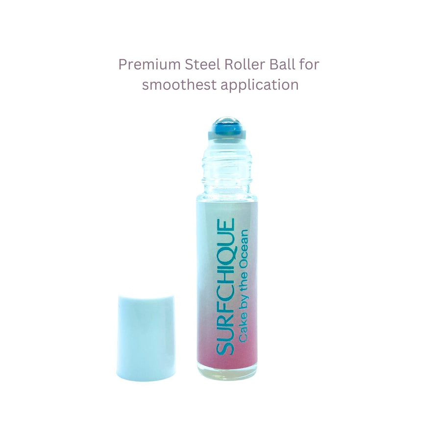 SURFCHIQUE Cake by the ocean perfume oil with steel roller ball for smooth application