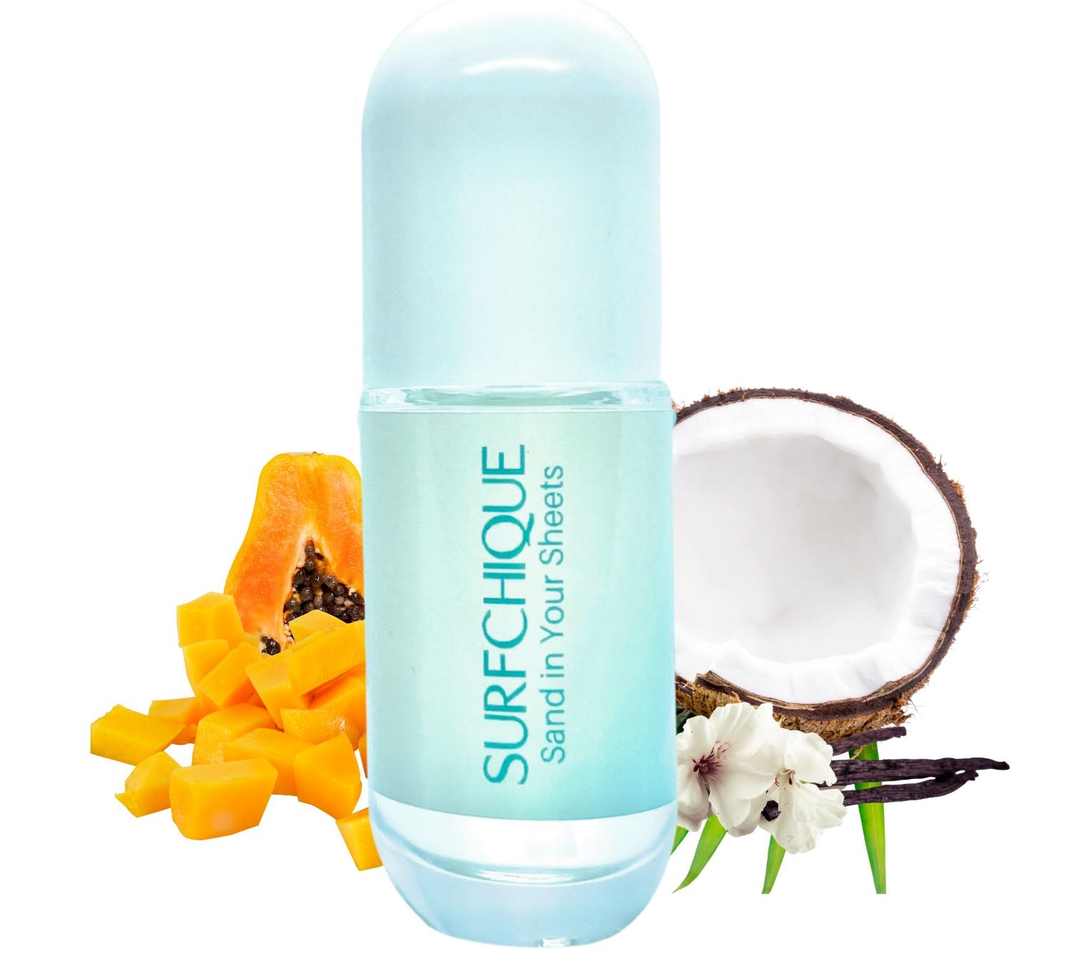 Sand in your sheets perfume spray bottle coconut and vanilla with a splash of mango and papaya