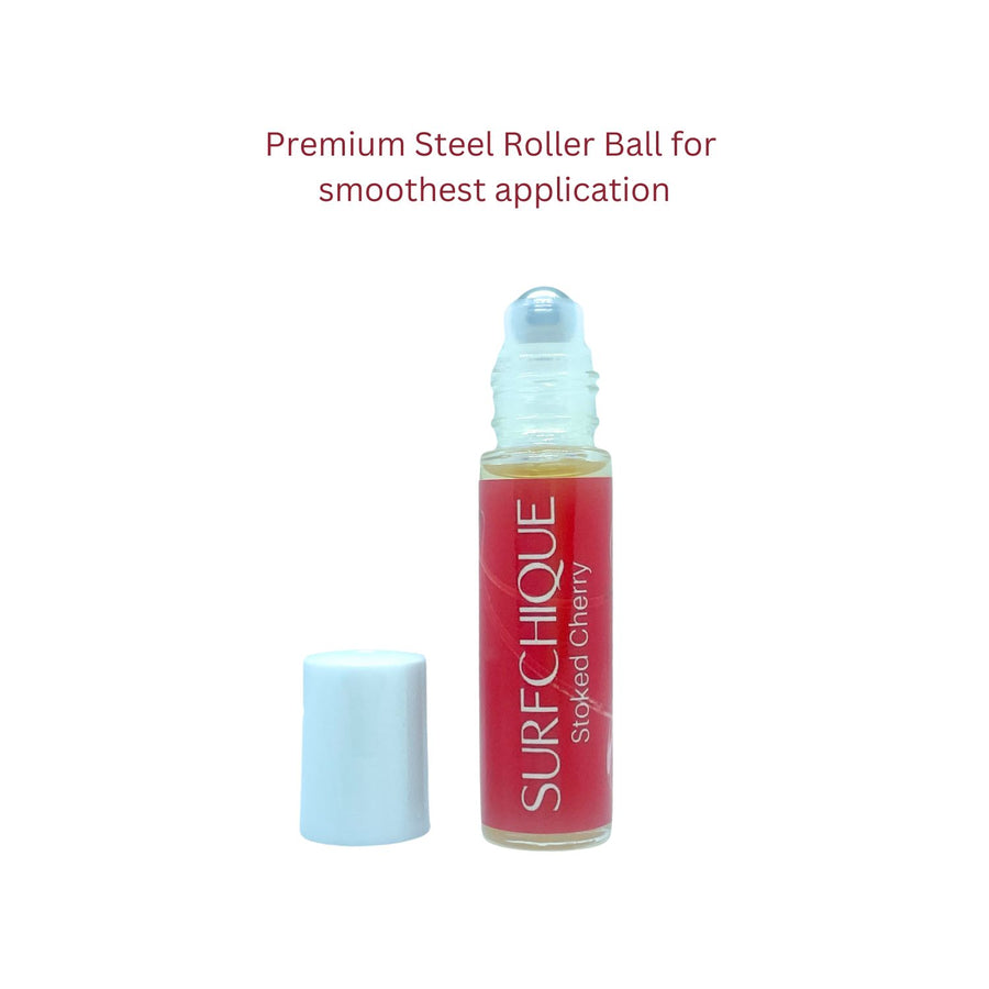 Stoked Cherry perfume oil with steel roller bal