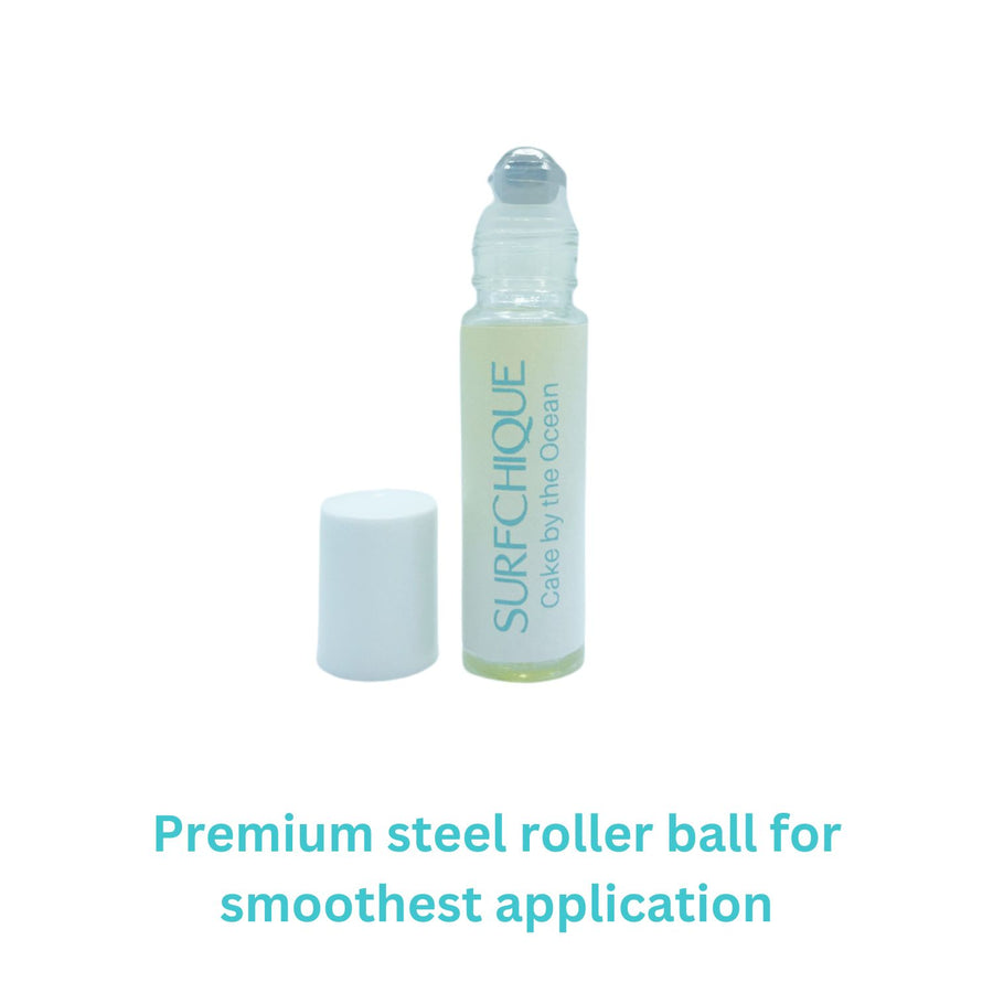 SURFCHIQUE Cake by the ocean perfume oil with steel roller ball for smooth application